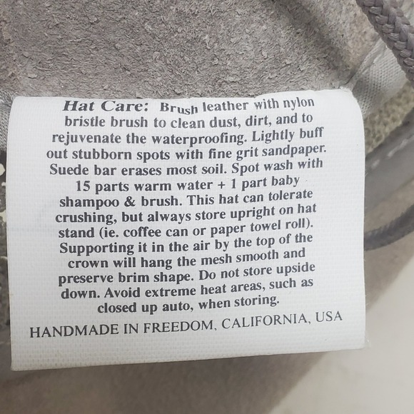 Monterey Bay Breeze Gray Suede Mesh Outback Hat USA Waterproof Leather Sz Small - Picture 11 of 11